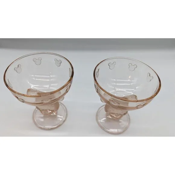 Vintage Rare Mickey Mouse Ice Cream Sundae Bowls cups Disney collectible - Picture 5 of 10